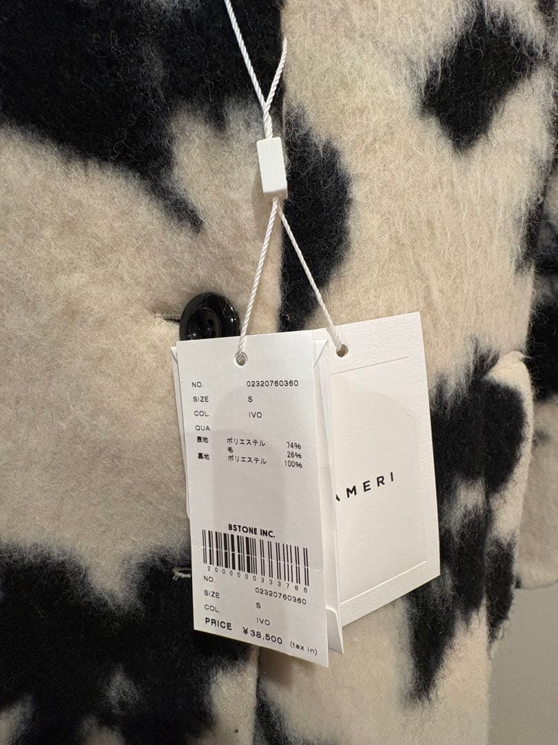 Ameri UND SHADOW FLOWER WOOL COAT アメリ