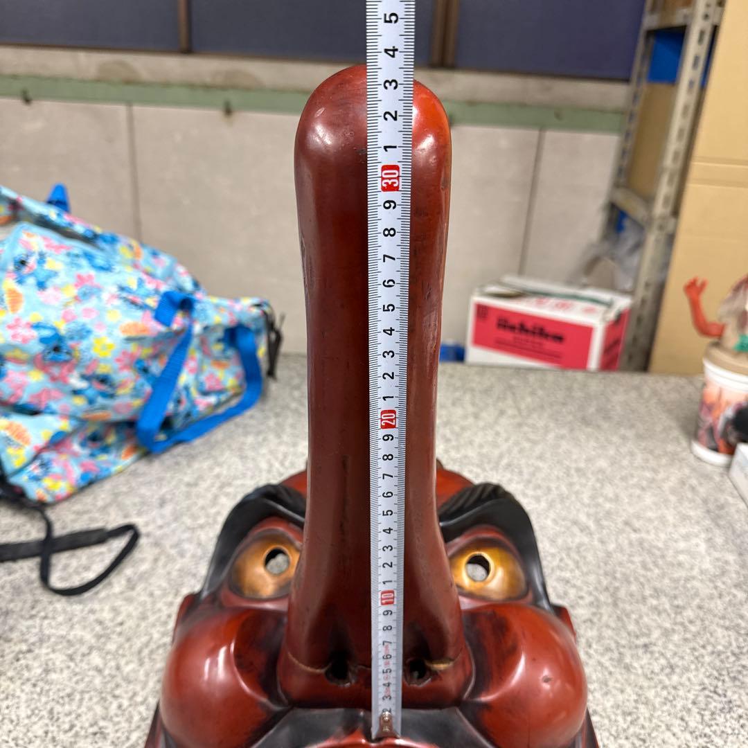 ★天狗 テング お面 木彫り 壁掛け用 縁起物 アンティーク コレクション 格安