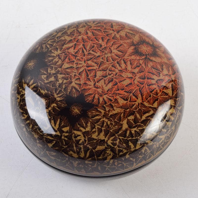 茶道具　一宮定良作　蒟醤（キンマ）塗　香合　共箱　V　9035