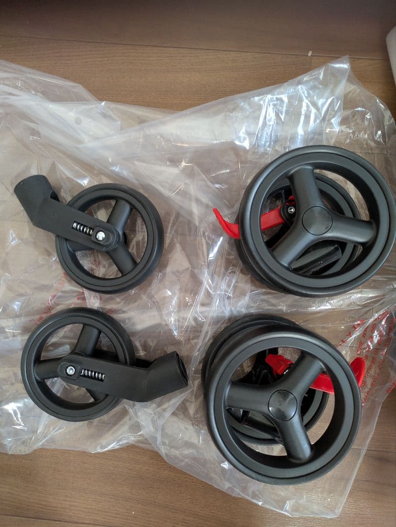 ペット カート キャリー 黒 小動物 ワンタッチ折 前輪360° 後輪ブレーキ付