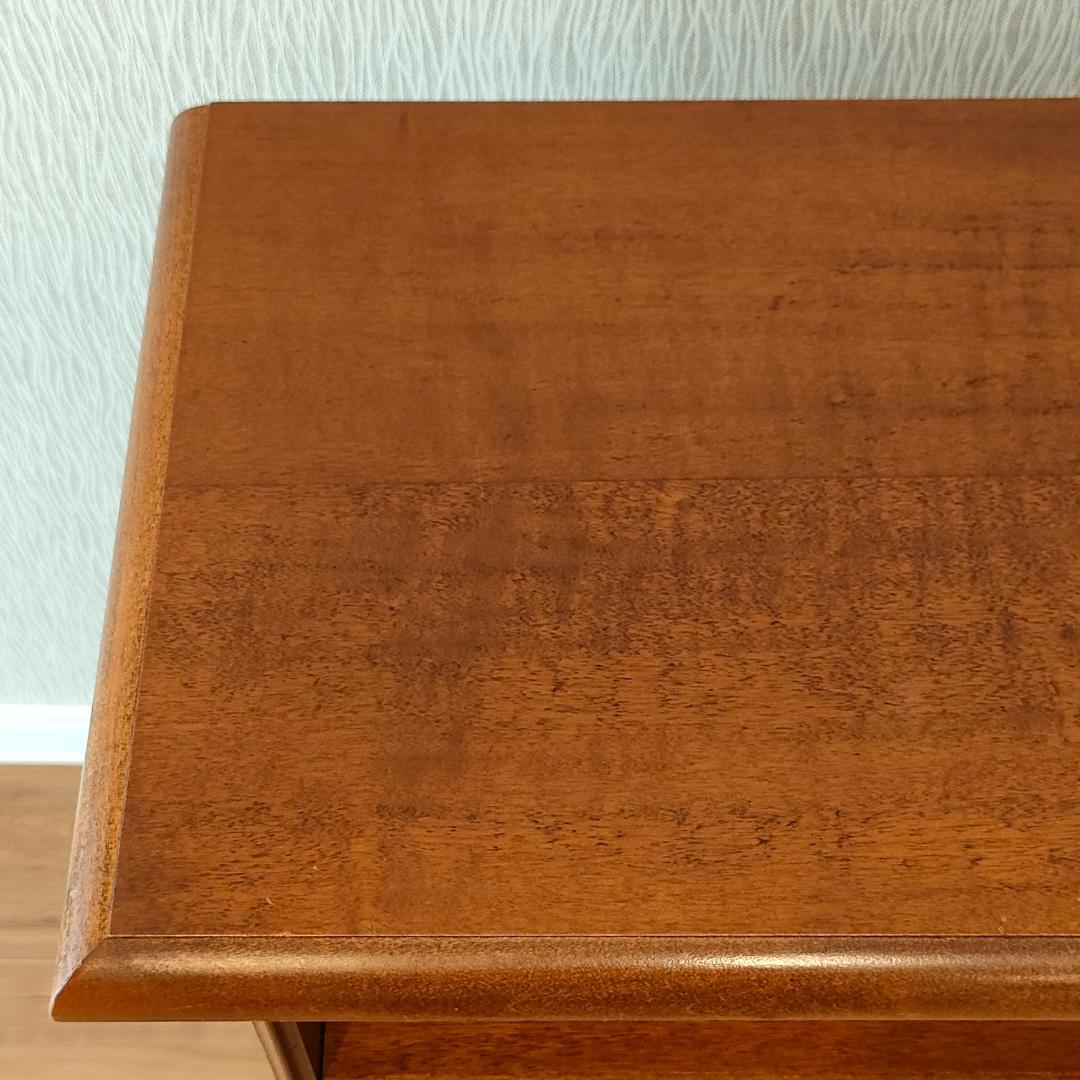 象嵌　アンティーク　キャビネット　丸脚　木製　引き出し3杯