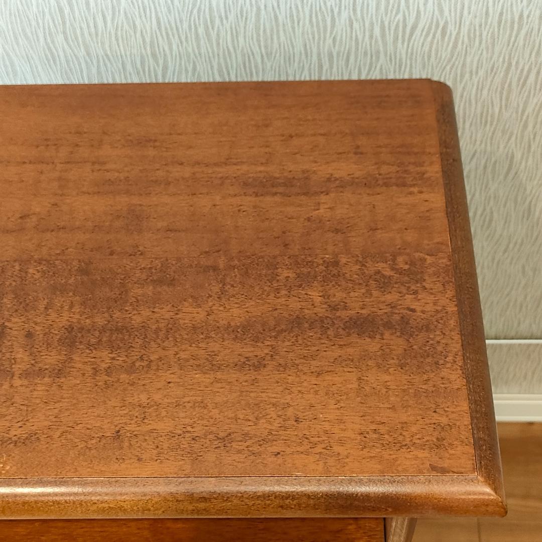 象嵌　アンティーク　キャビネット　丸脚　木製　引き出し3杯