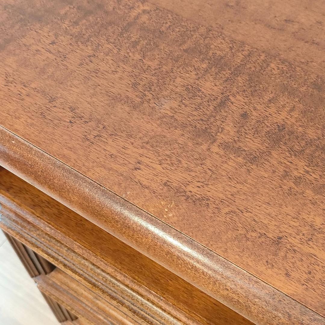 象嵌　アンティーク　キャビネット　丸脚　木製　引き出し3杯