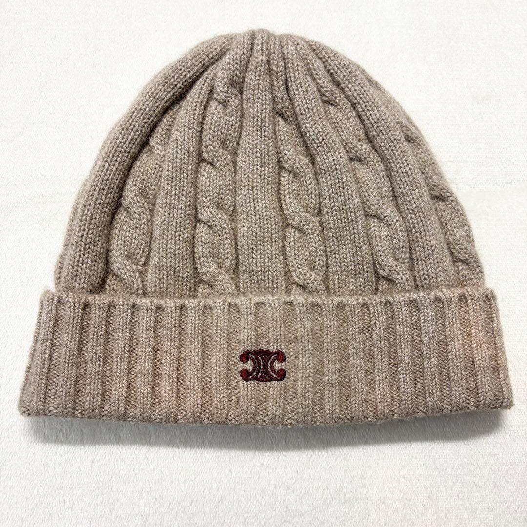 【新品未使用】CELINE セリーヌ ニット帽 ベージュ