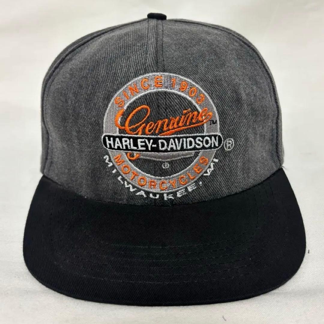 デッドストック ハーレーダビッドソン キャップ ハーレー グレー 2トーン 帽子