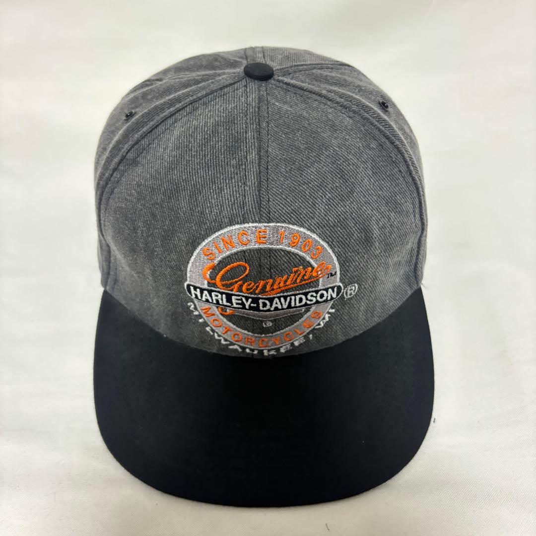 デッドストック ハーレーダビッドソン キャップ ハーレー グレー 2トーン 帽子