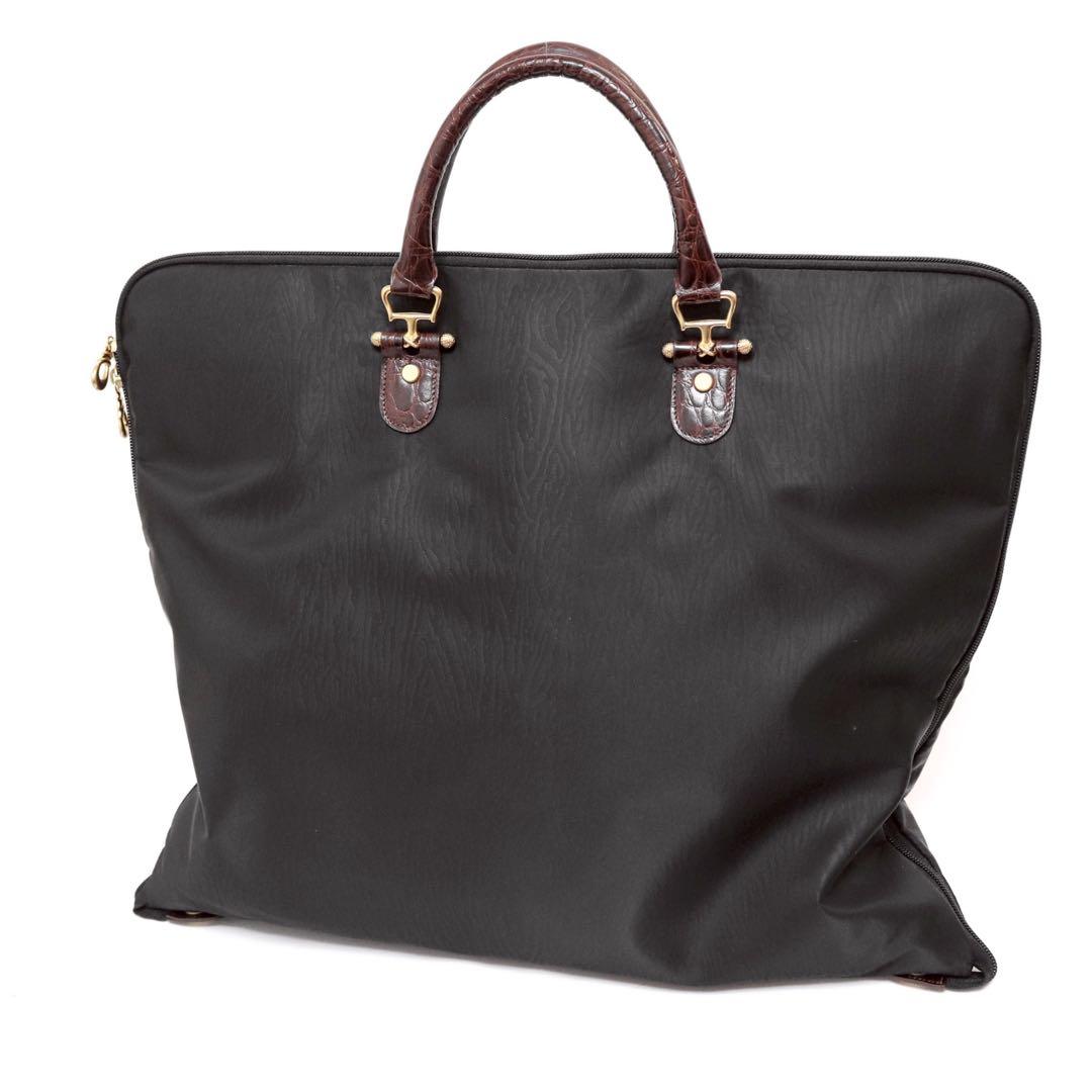 極美品　バレンシアガ　スーツケース　ガーメントバッグ　ビジネス　ナイロン　レザー