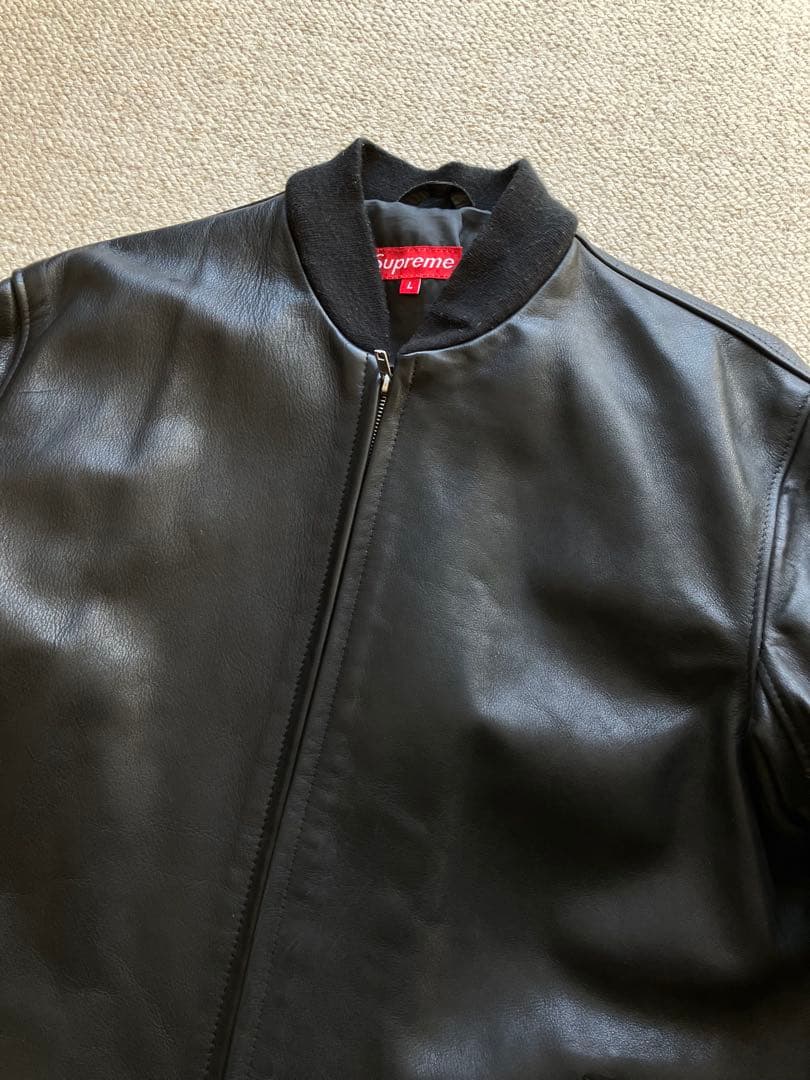 Supreme 初期 レザーライダースジャケット ブラック L