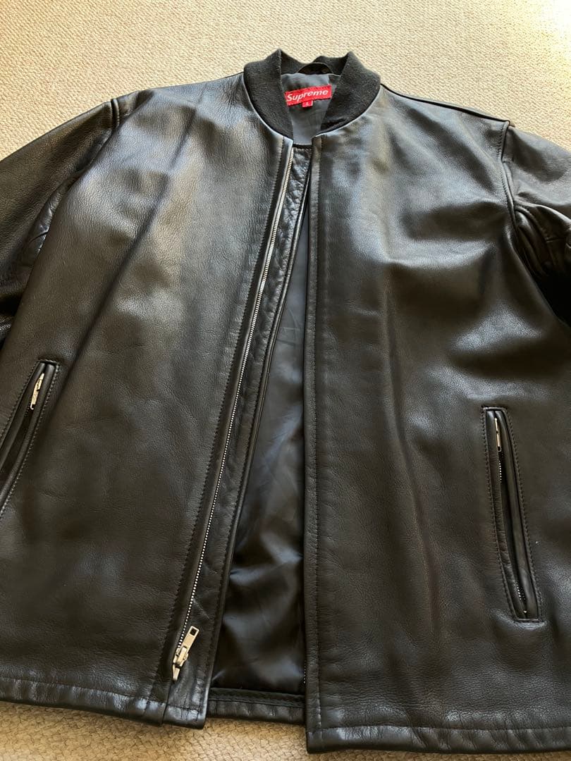 Supreme 初期 レザーライダースジャケット ブラック L