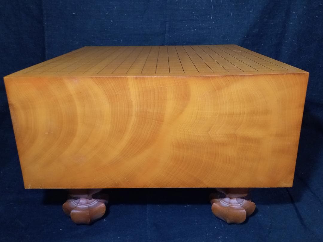 C*g様 足付き碁盤 6.25寸 厚さ18.8㎝ 天地柾 桐箱付 M1441 脚