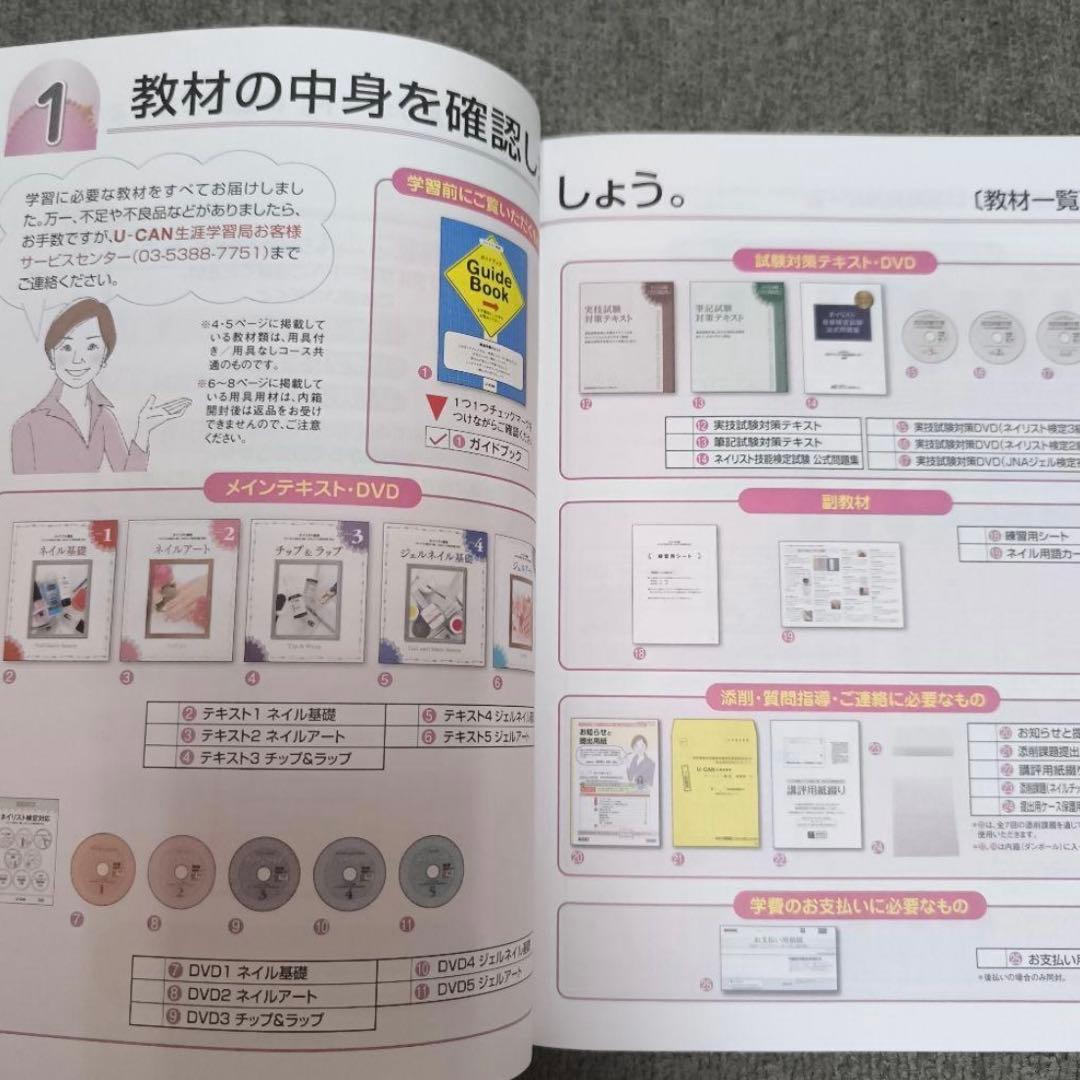 ユーキャン ネイリスト講座【未使用】ネイリスト技能検定試験 2・3級フルセット