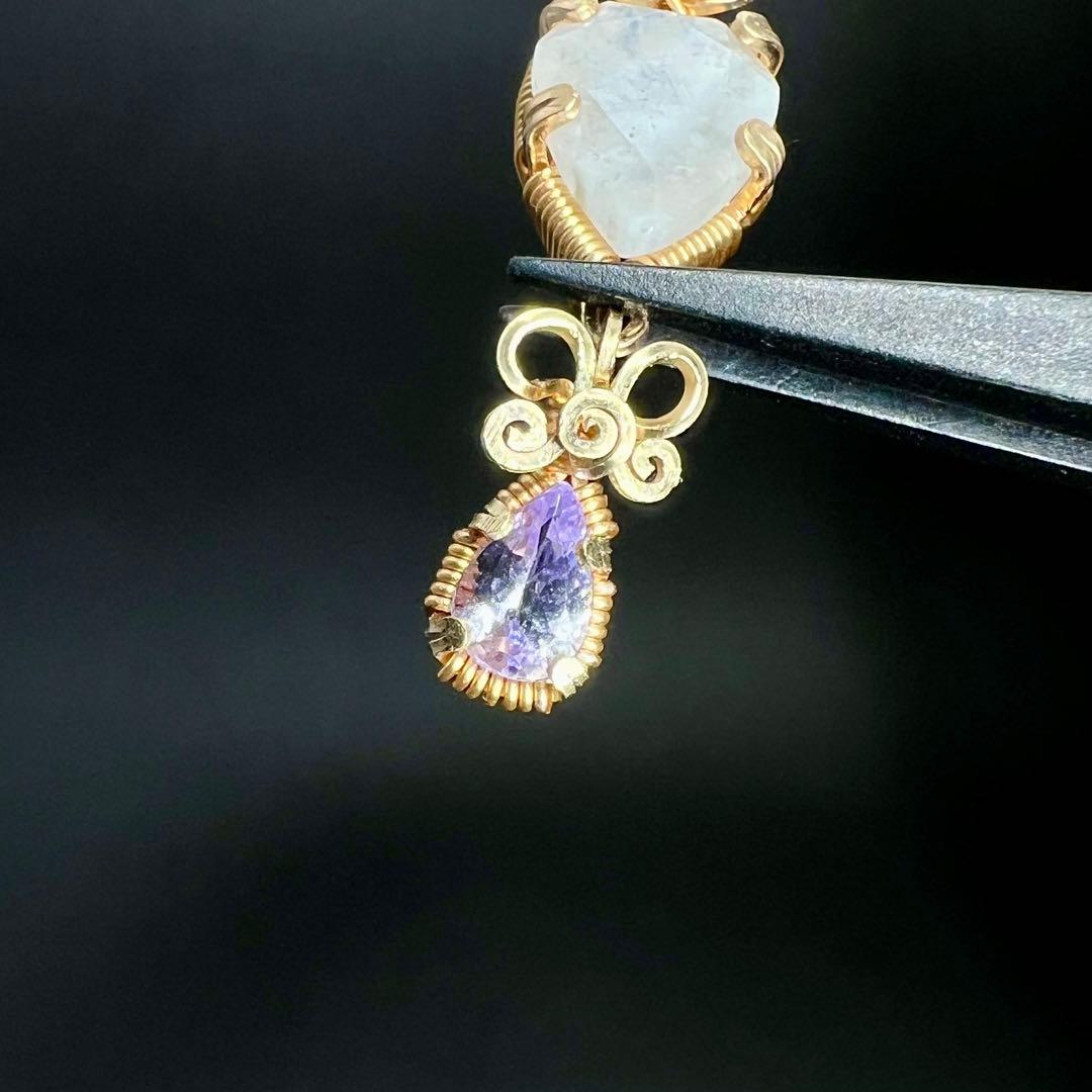 【for Kaya様】天然石　ピンクタンザナイト＆レインボームーンストーン