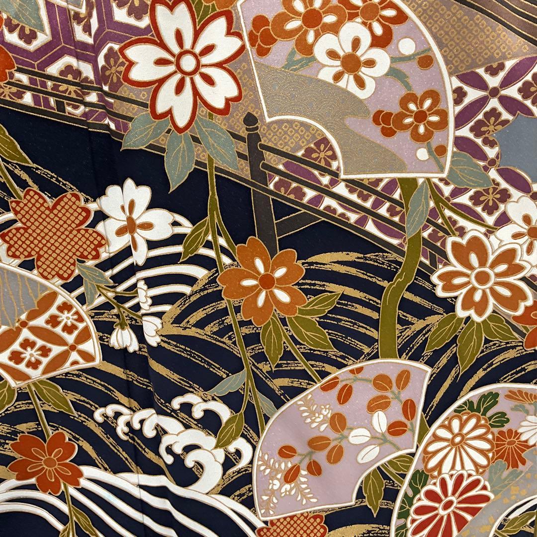 専用C989正絹　振袖　金彩　トールサイズ　極美品　着物