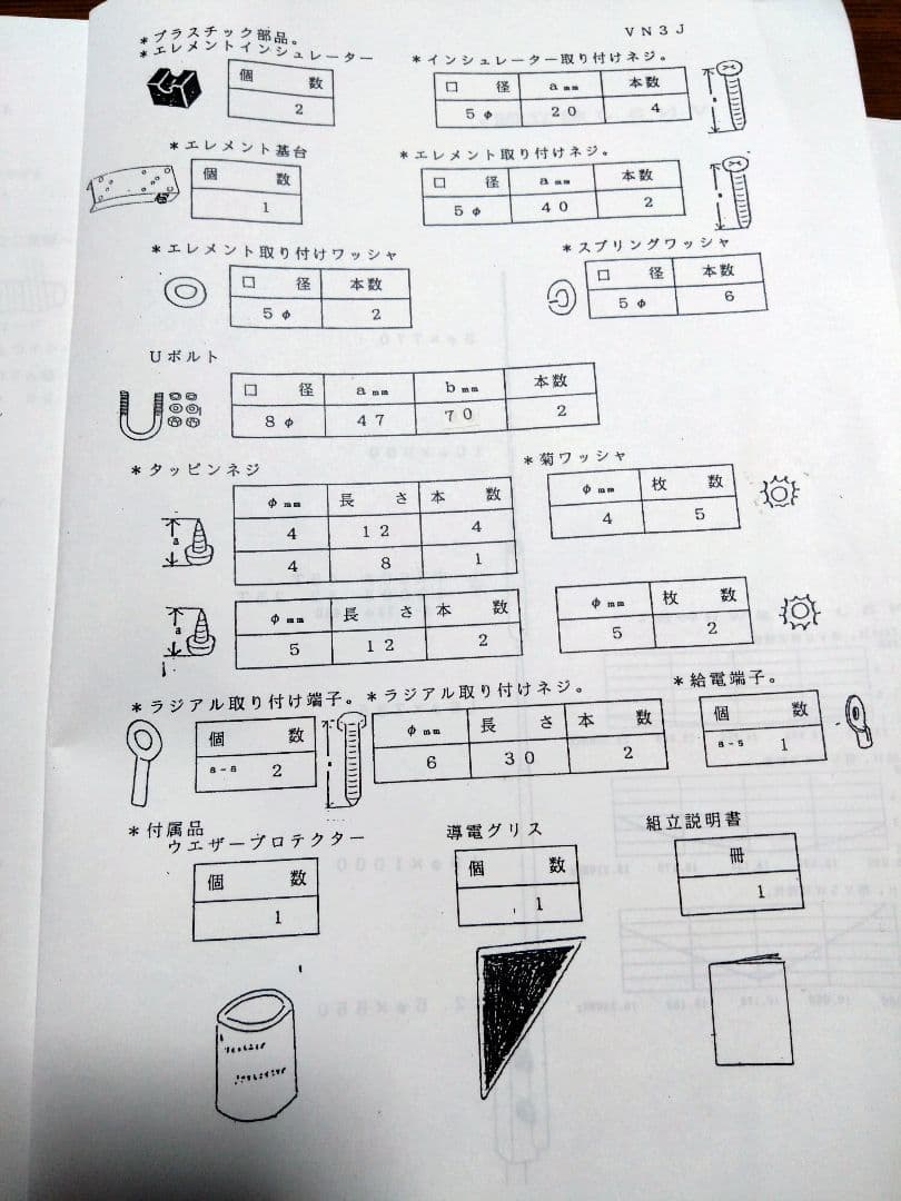 ミニマルチアンテナ　VN-3J アンテナ 10, 18, 24MHz　中古品