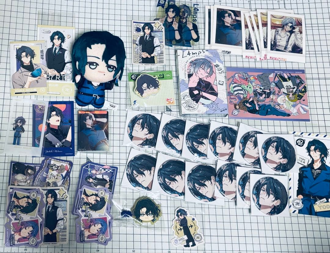 B’s-LOG エイトリ18TRIP 缶バッジ　棗夜鷹　ぬいぐるみ ぱしゃこれ