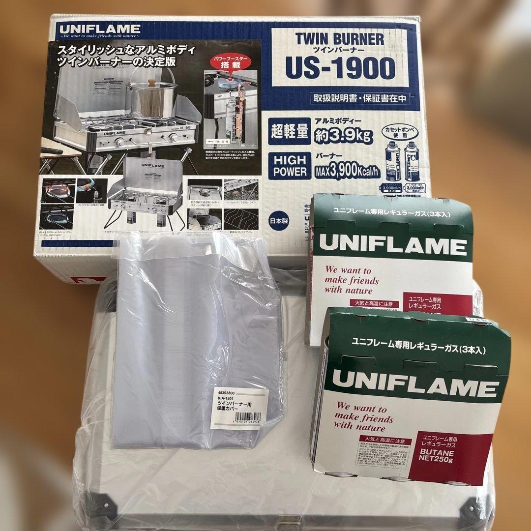 【新品未使用】★ガス６本付き★ユニフレーム　ツインバーナー