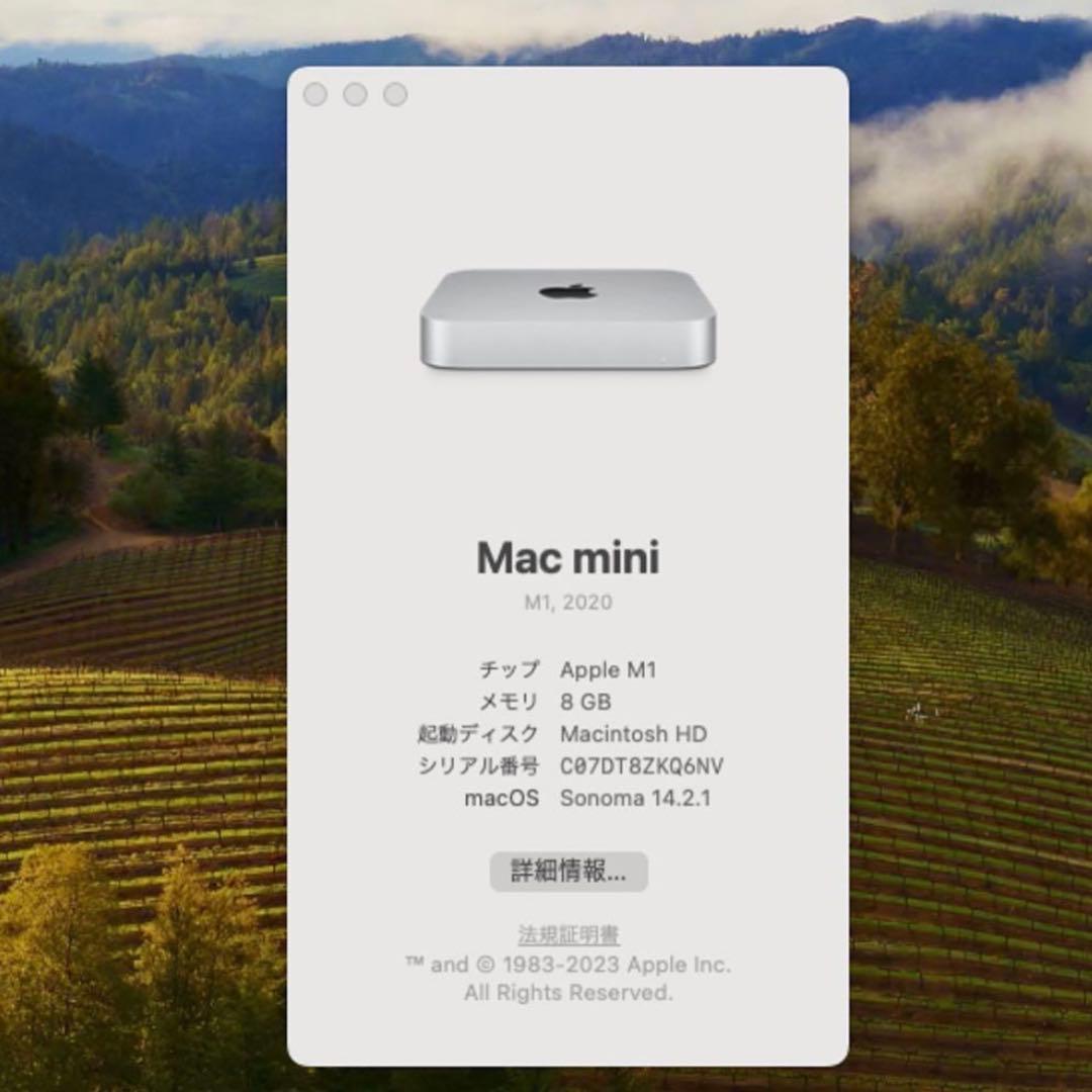 Macデスクトップ Apple Mac Mini 2020 M1 8GB 256GB A2348