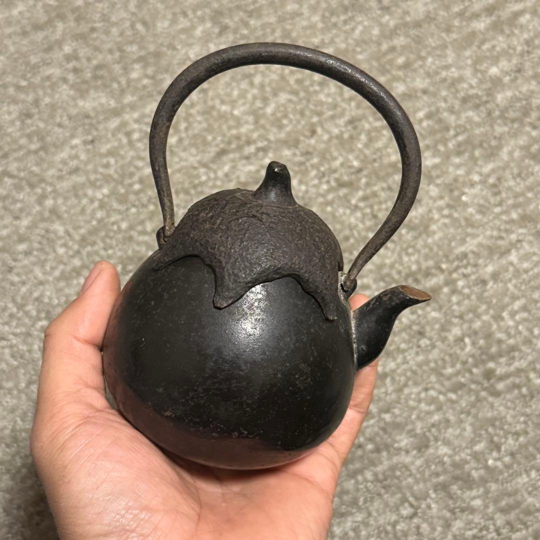 鉄瓶 なす 茄子型 急須 ミニ ナス 鉄器