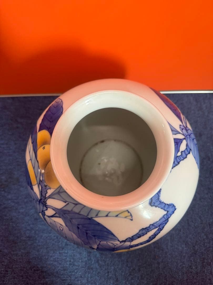 1954 深川製磁　枇杷文　花瓶　時代物