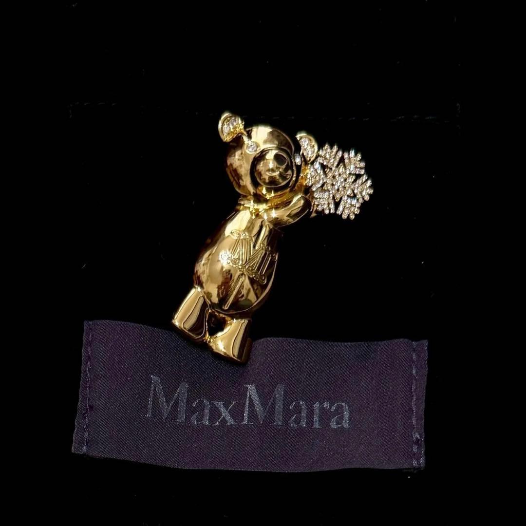 新品未使用！MaxMara クマのブローチ ゴールド