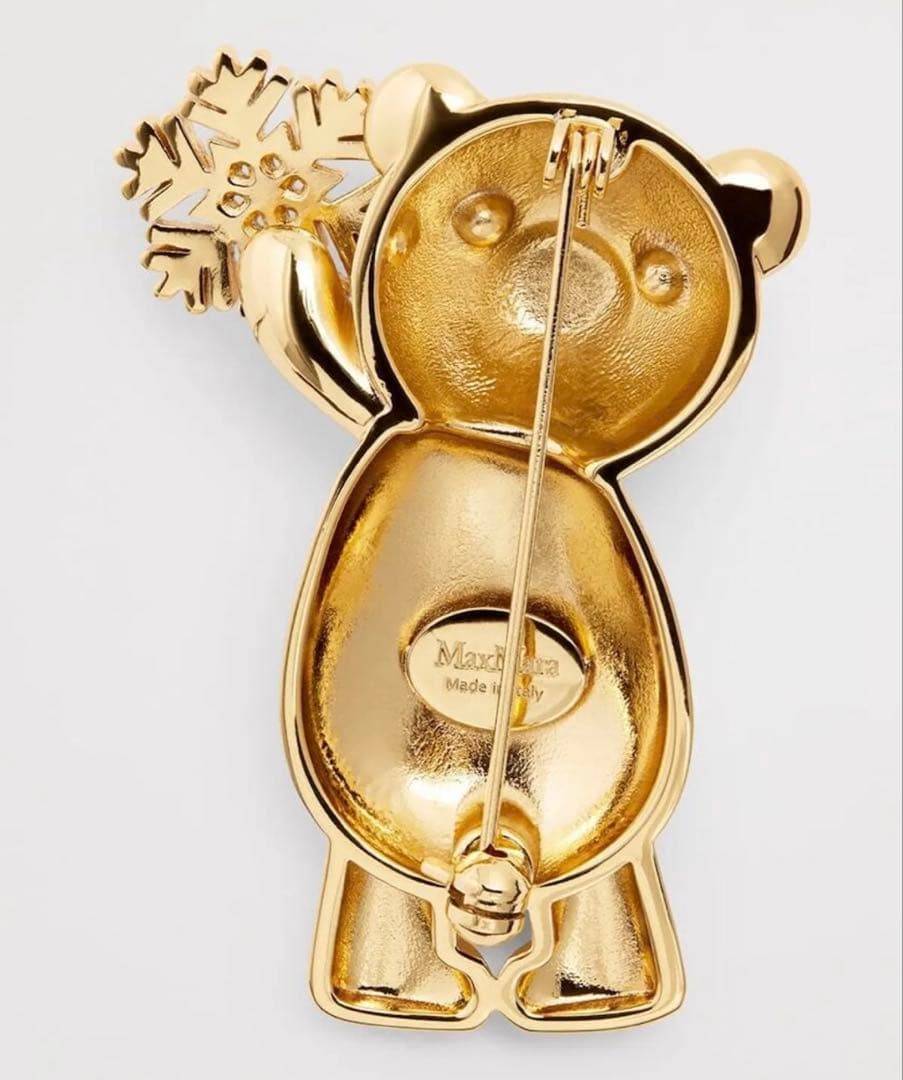 新品未使用！MaxMara クマのブローチ ゴールド