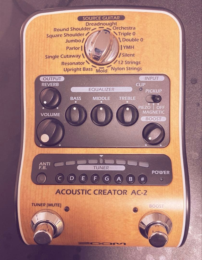 ZOOM ACOUSTIC CREATER AC-2 アコギ　エフェクター