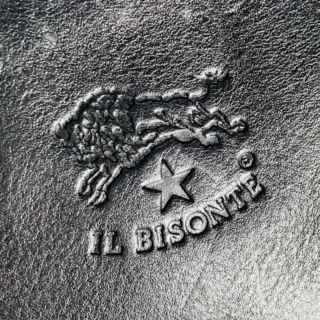 ダチリエさま専用【美品　高級感漂う黒の本革】ショルダーバッグ　バイソン刻印