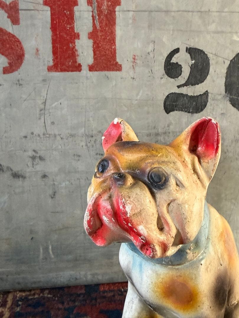 蔵*＊様 Vintage Chalkware Bulldog