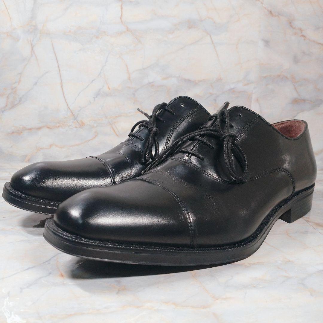 ジャンカルロモレリ 黒 ストレートチップ 内羽根 27.5