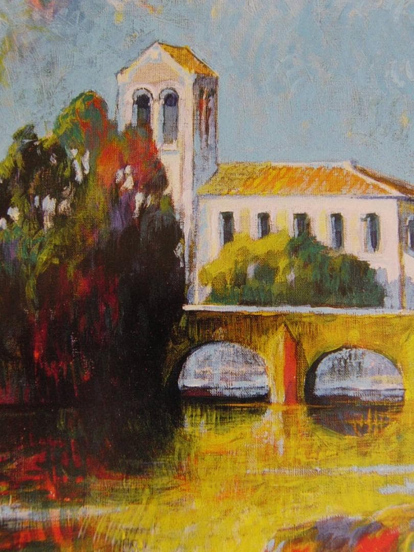 深沢孝哉、【アムステルダム郊外】、希少な額装用画集より、厳選、新品額装