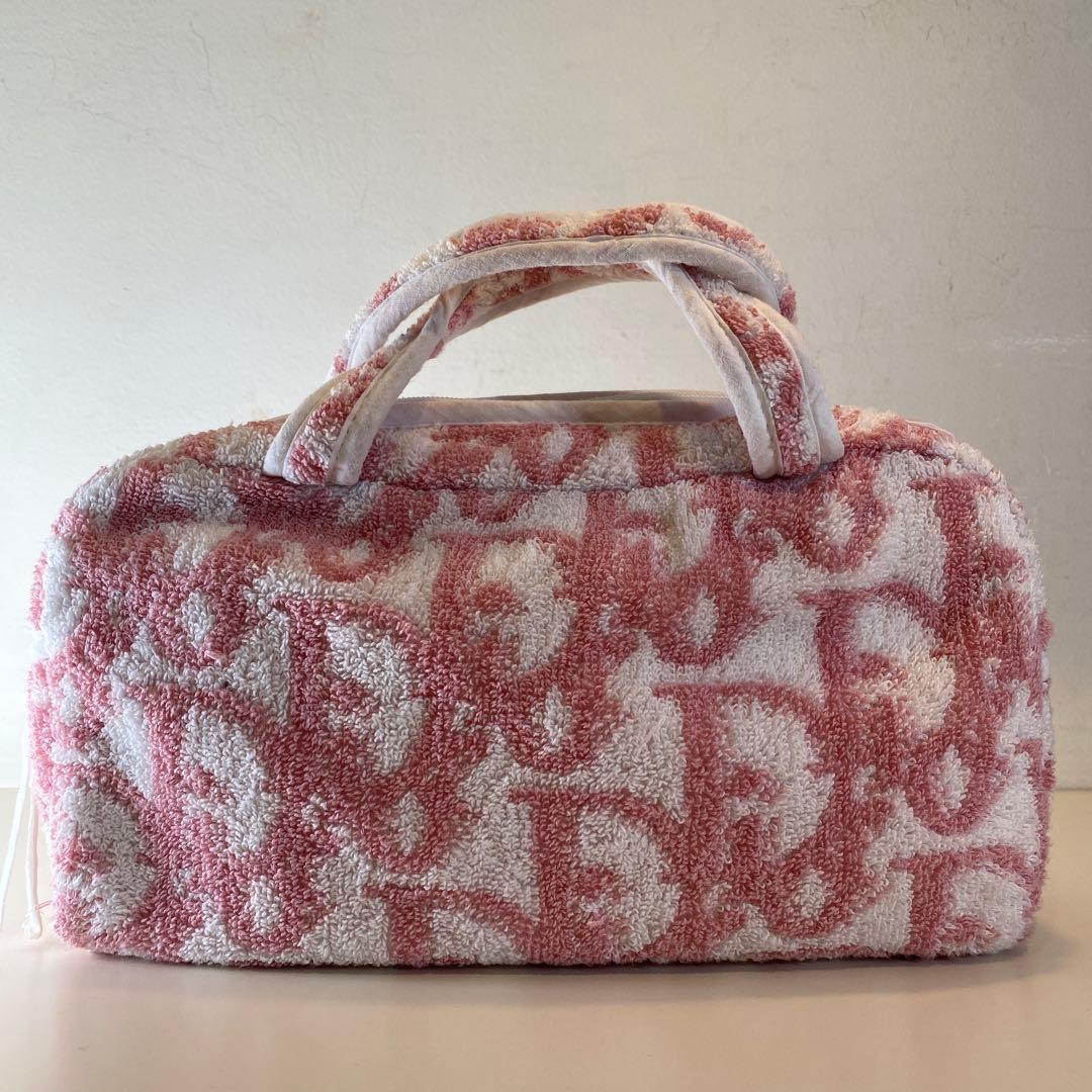 DIOR ピンク　パイル地　ミニボストンバッグ