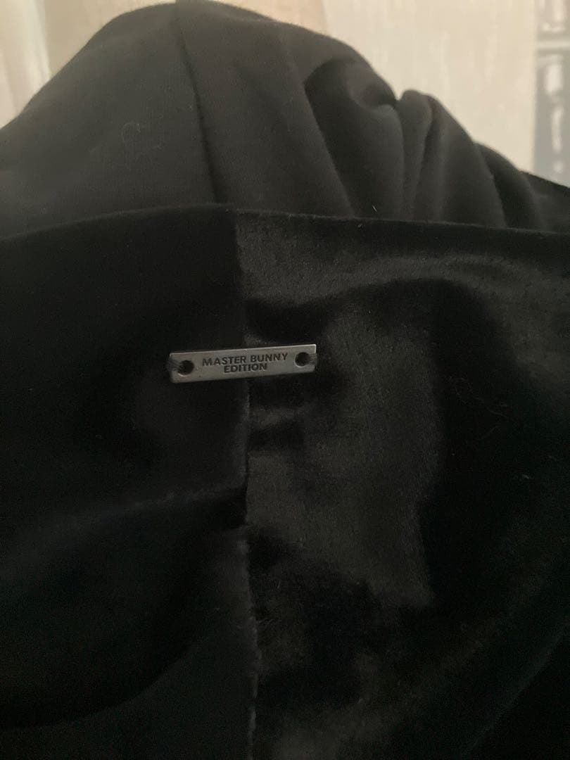 ⭐️超美品⭐️マスターバニー　ベロア　切り替えジップパーカー　ジャケット　蓄熱　黒