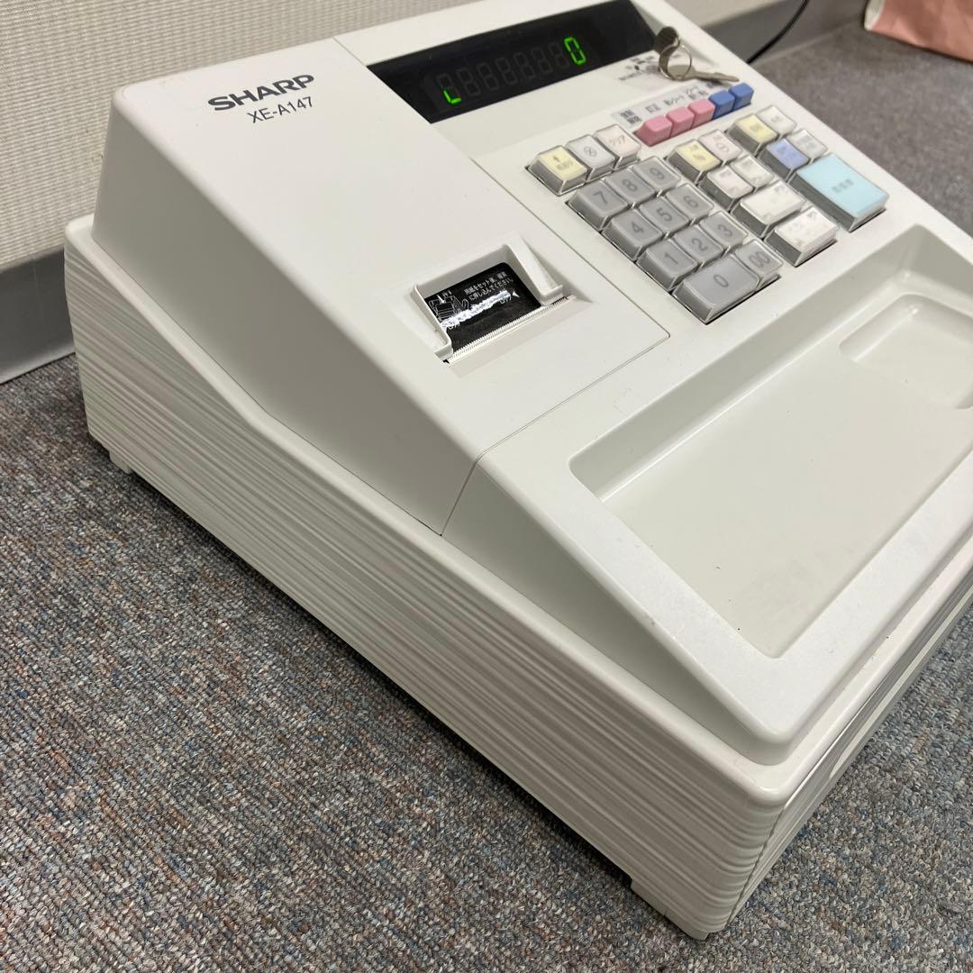 中古シャープ 電子レジスタ ー8部門XE-A147-W ホワイト
