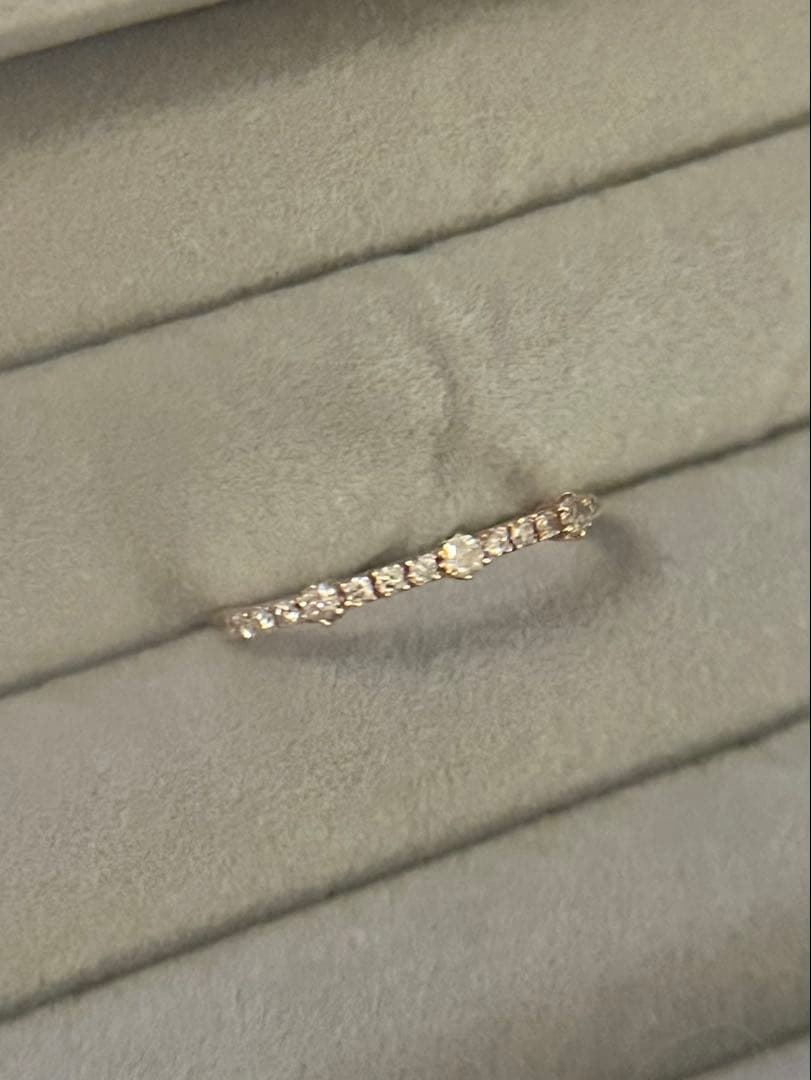 最終K10PGダイヤモンドリング　ハーフエタニティ