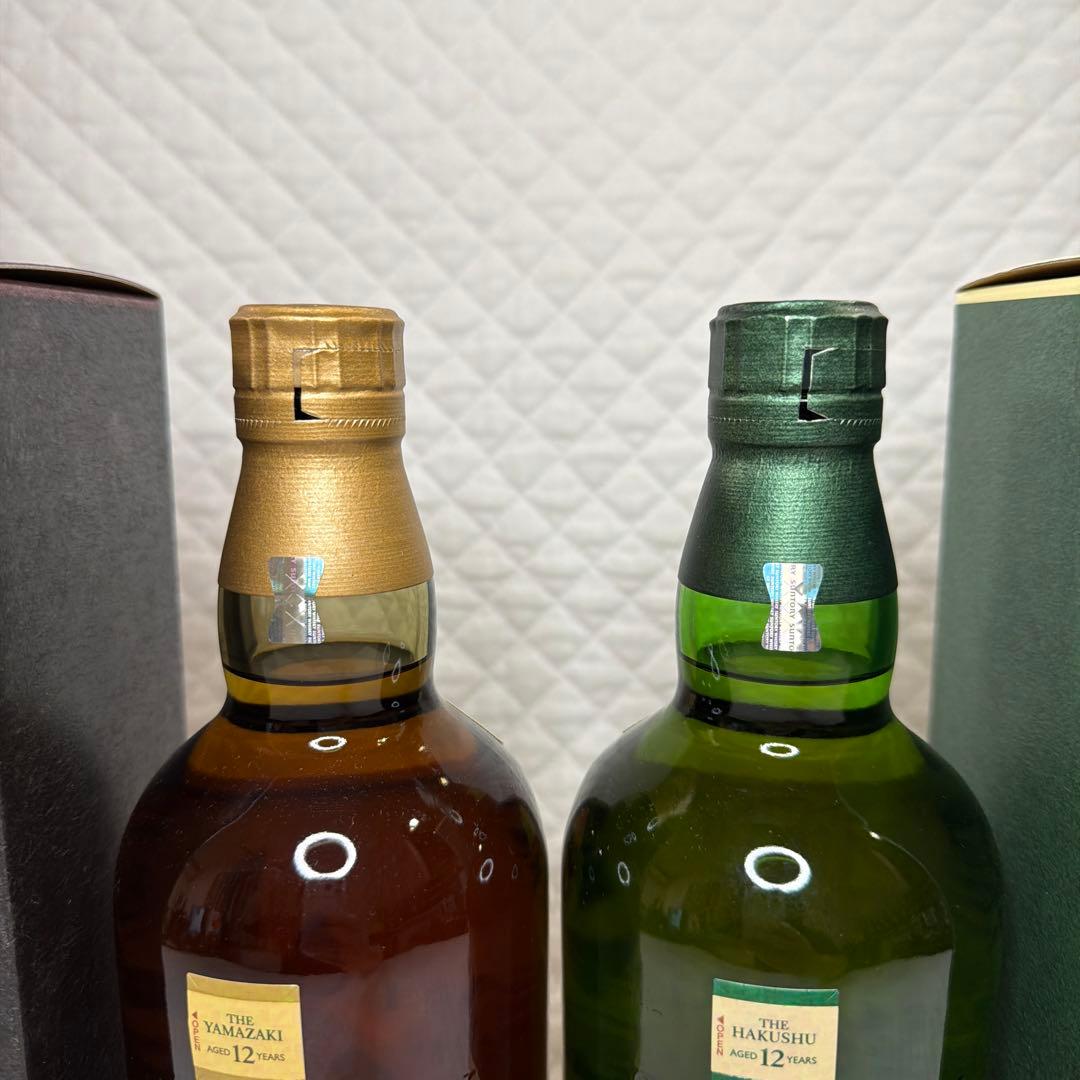 ☆サントリーシングルモルトウイスキー山崎12年・白州 12年 2本セット☆
