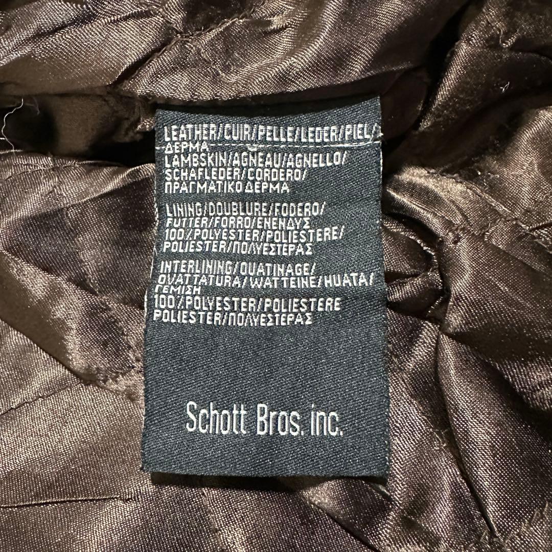 専用★L✨Schott MA-7 MA-1フライトジャケット　ラムレザー　ブラウ