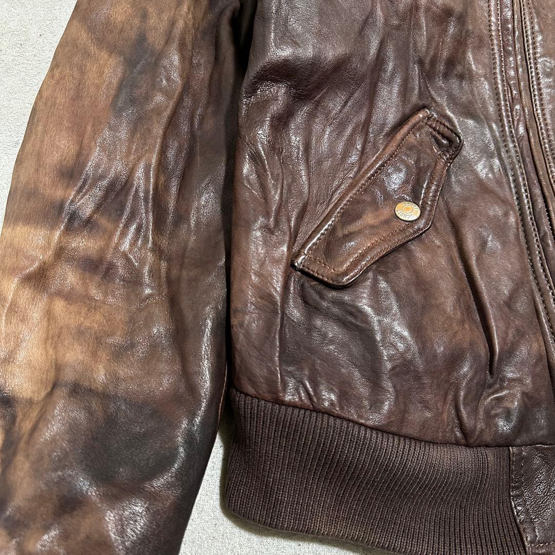 専用★L✨Schott MA-7 MA-1フライトジャケット　ラムレザー　ブラウ