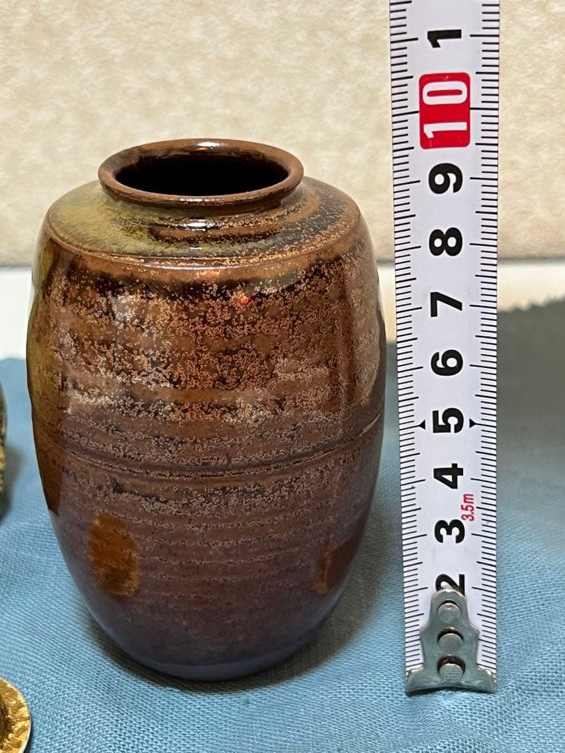 未使用品　高取喜恵　肩衝茶入　高取焼　共箱