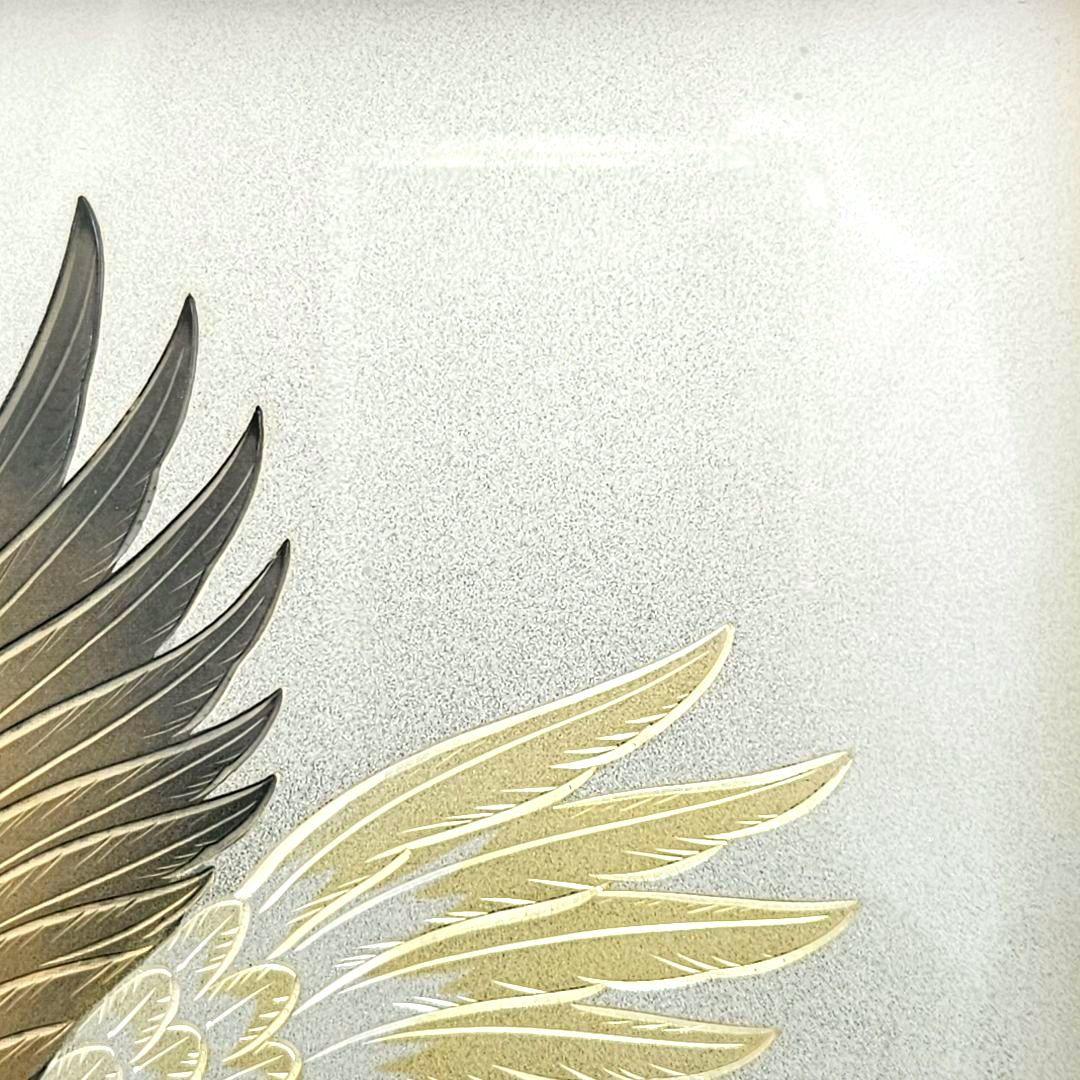 美品 ‼️大淵光則（おおぶち みつのり、号：光則）作の純銀製彫金レリーフ額絵。