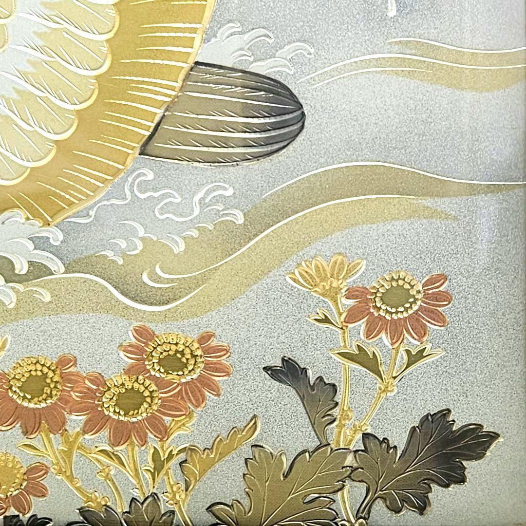 美品 ‼️大淵光則（おおぶち みつのり、号：光則）作の純銀製彫金レリーフ額絵。