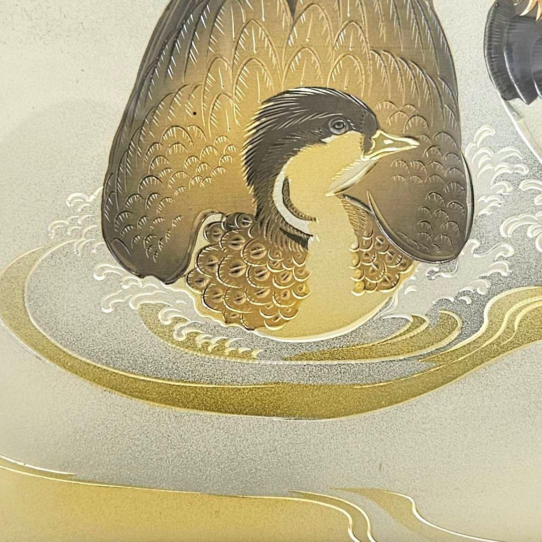 美品 ‼️大淵光則（おおぶち みつのり、号：光則）作の純銀製彫金レリーフ額絵。