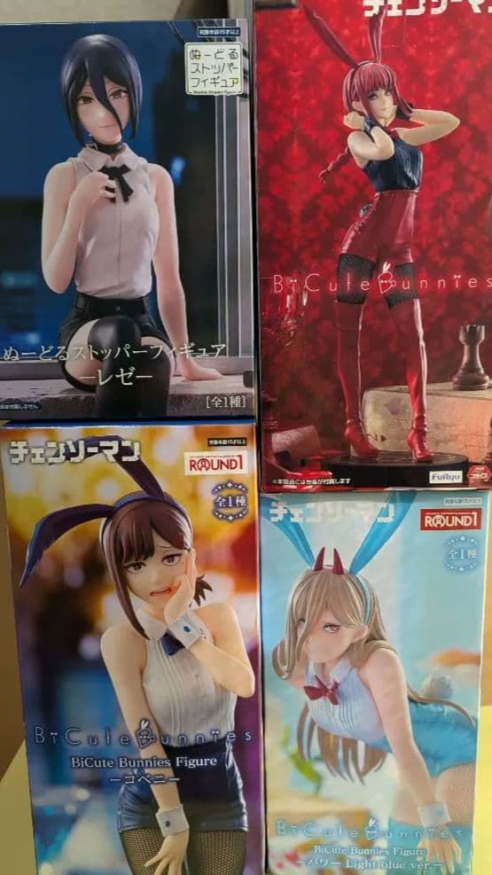 チェンソーマンフィギュア　ROUND1限定マキマ　パワー　コベニ 、レゼセット