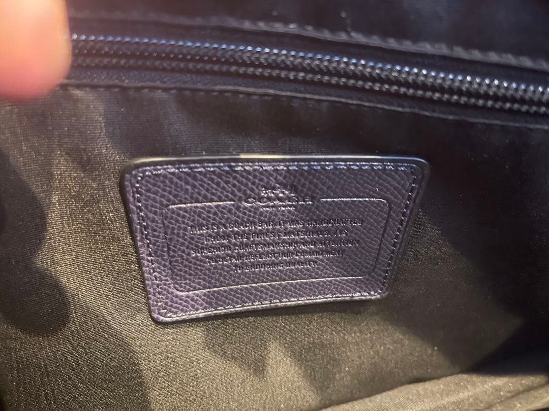 k*9様 COACH ネイビー ビジネスバッグ