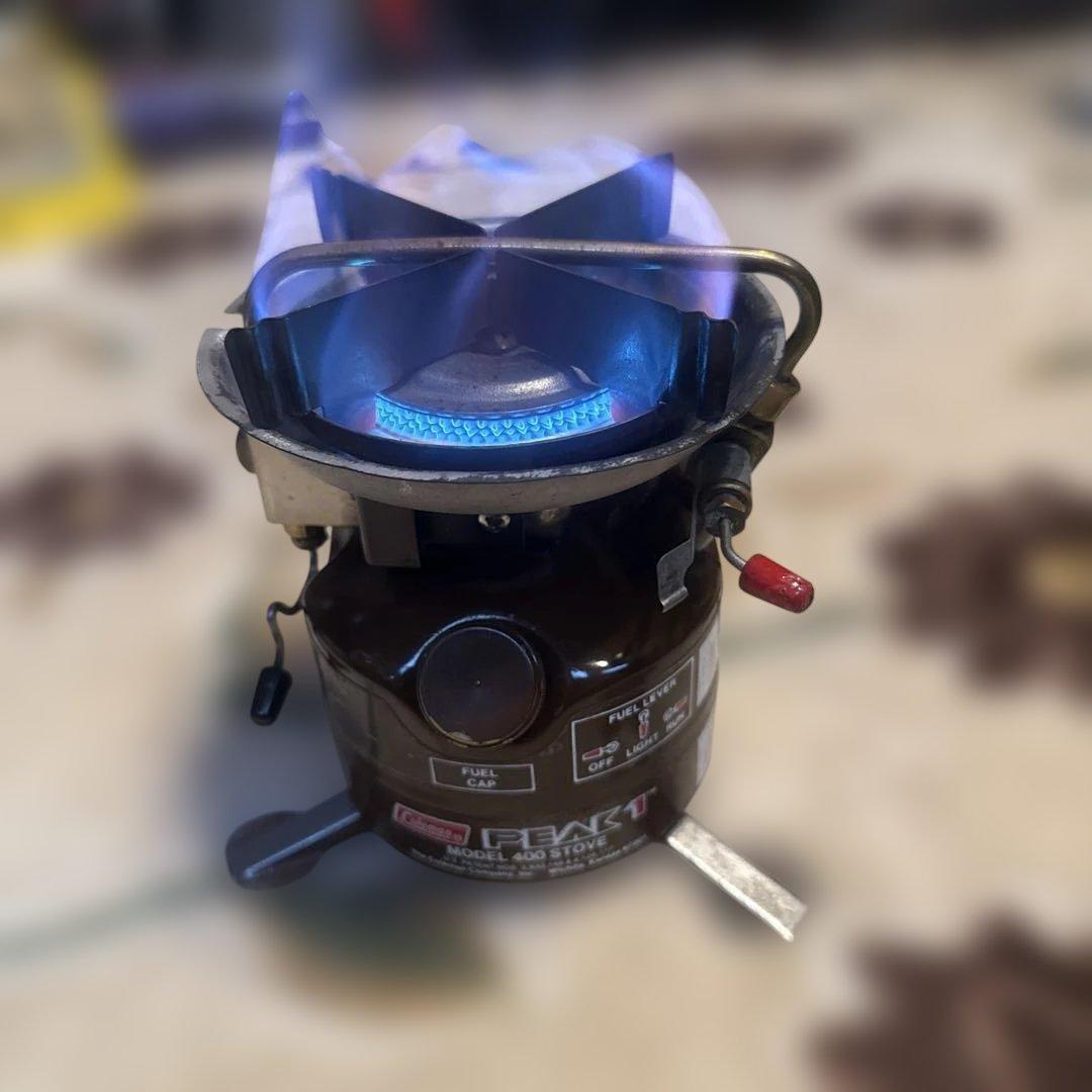 コールマン ピーク1 Peak1 モデル400 ストーブ バーナー 波型五徳 茶