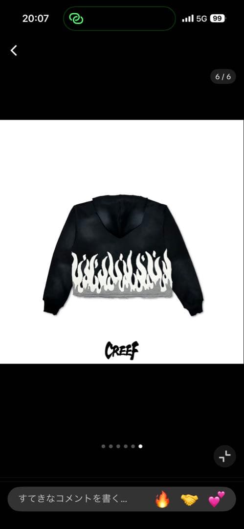 トップス CREEF crop hoodie