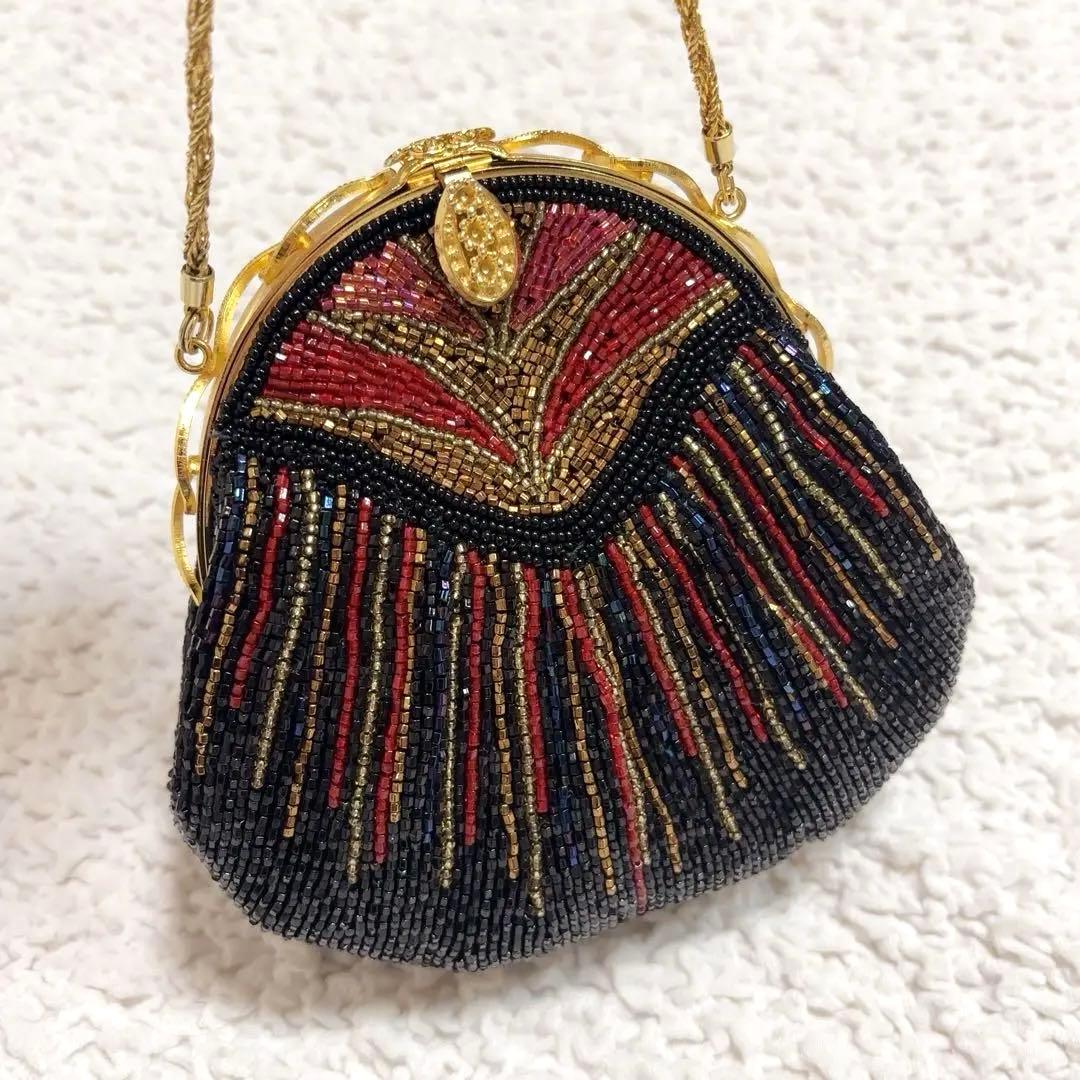 ルミー はしもと ビーズバッグ 和装 マルチカラー パーティバッグ ヴィンテージ