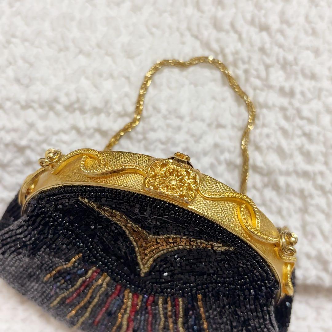 ルミー はしもと ビーズバッグ 和装 マルチカラー パーティバッグ ヴィンテージ