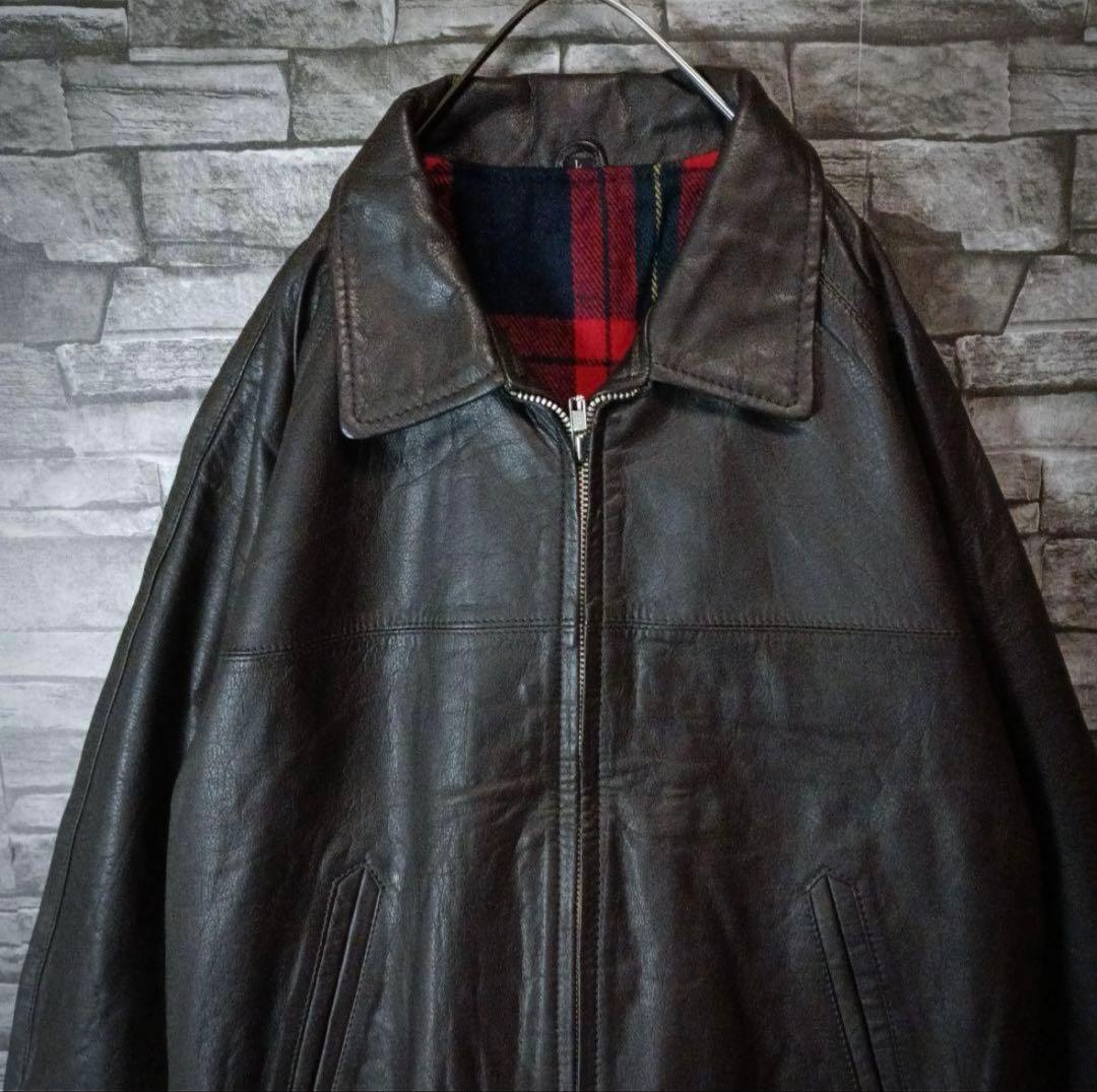 デッドストック★昭和レトロな革ジャン リアルレザージャケット 当時物