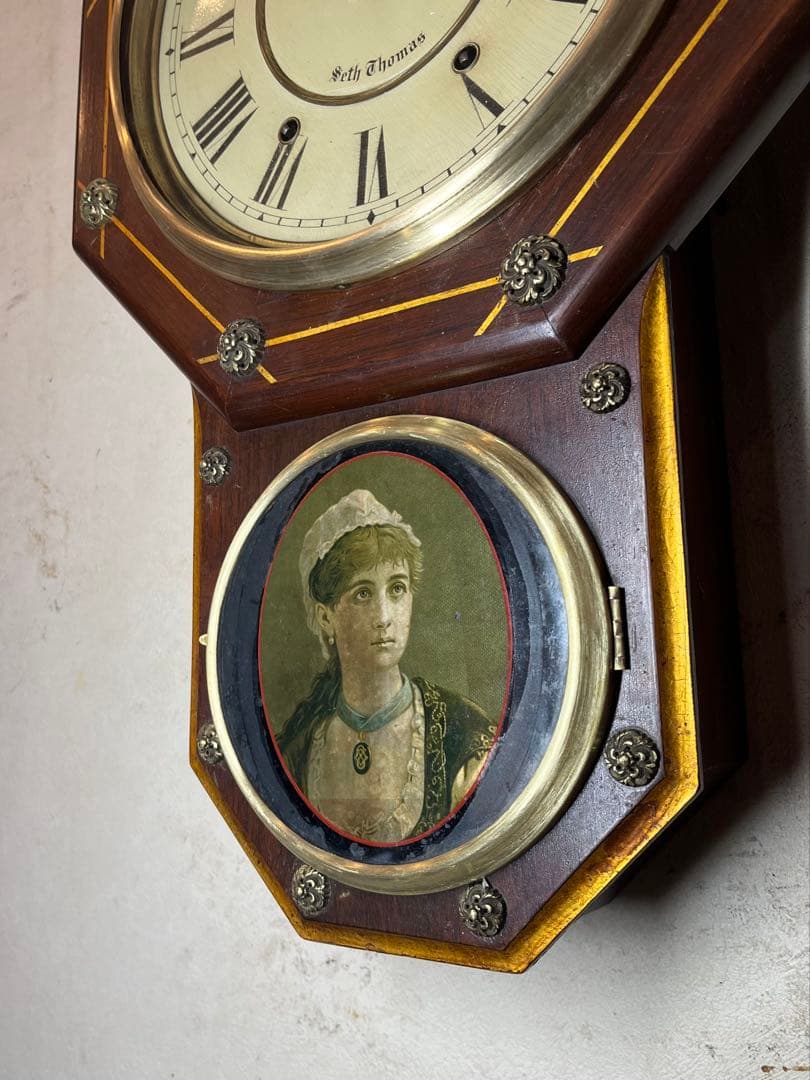 セストーマス　柱時計　古時計　振り子　ゼンマイ　アンティーク　レトロ　精工舎