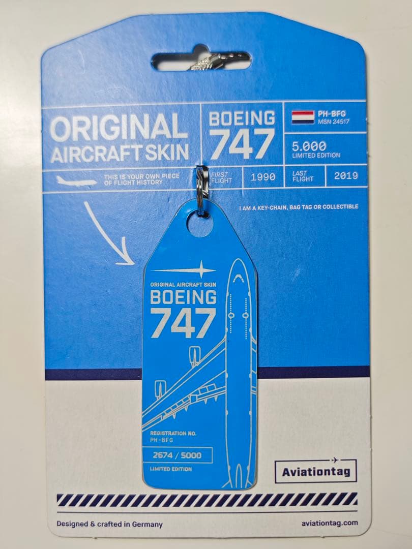 航空機・ヘリコプター KLM aviationtag B747